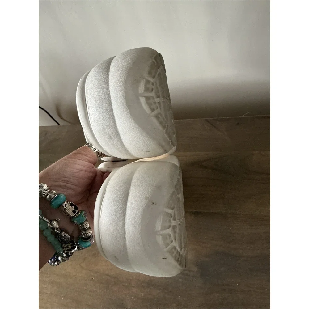 Crocs STOMP PLATFORM CLOGS White Shoes -  Size 8 Iconic Comfort Disney Charms